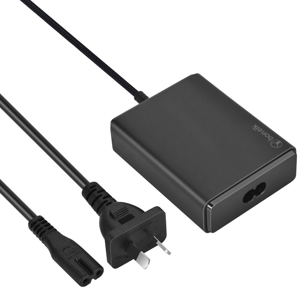 Bonelk GaN 100W Fast Desktop Charger with USB C Cable - PD 3.0 Quick Charge for iPhone 15/14/13, MacBook, iPad, Samsung Galaxy - Compact Power Adapter for Home, Office & Travel (Black)