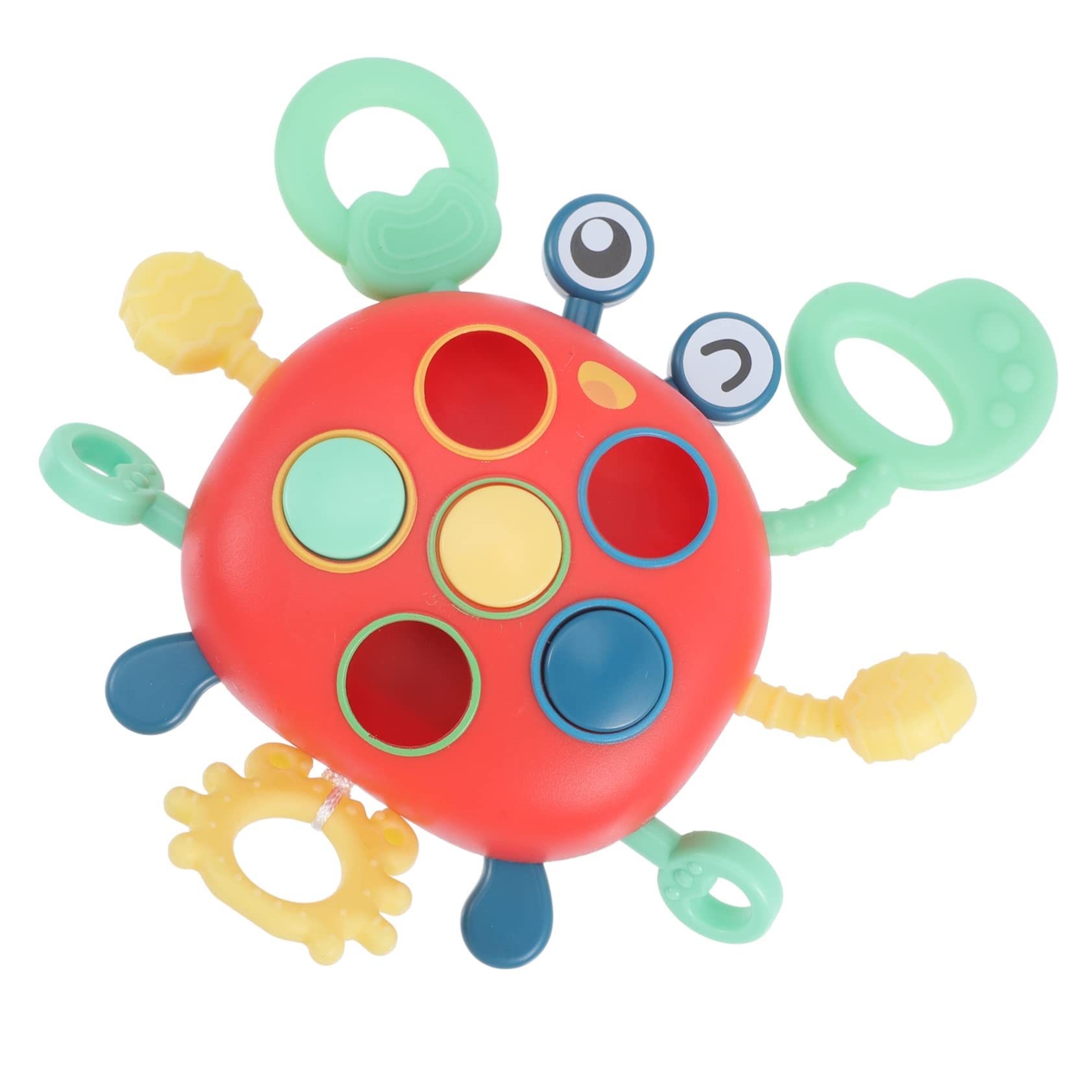 UPKOCH 5pcs String Pull Crab Toys - Sensory Tummy Time Toy for Babies, Early Learning Developmental Toys for Infants 3-6 Months - Perfect for Crawling Practice & Motor Skills Development