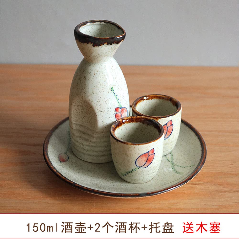 Premium Japanese Ceramic Sake Set - Traditional Sake Wine Cups & White Wine Pot - Elegant Drinkware for Home Entertaining, Dinner Parties & Asian Cuisine Pairing