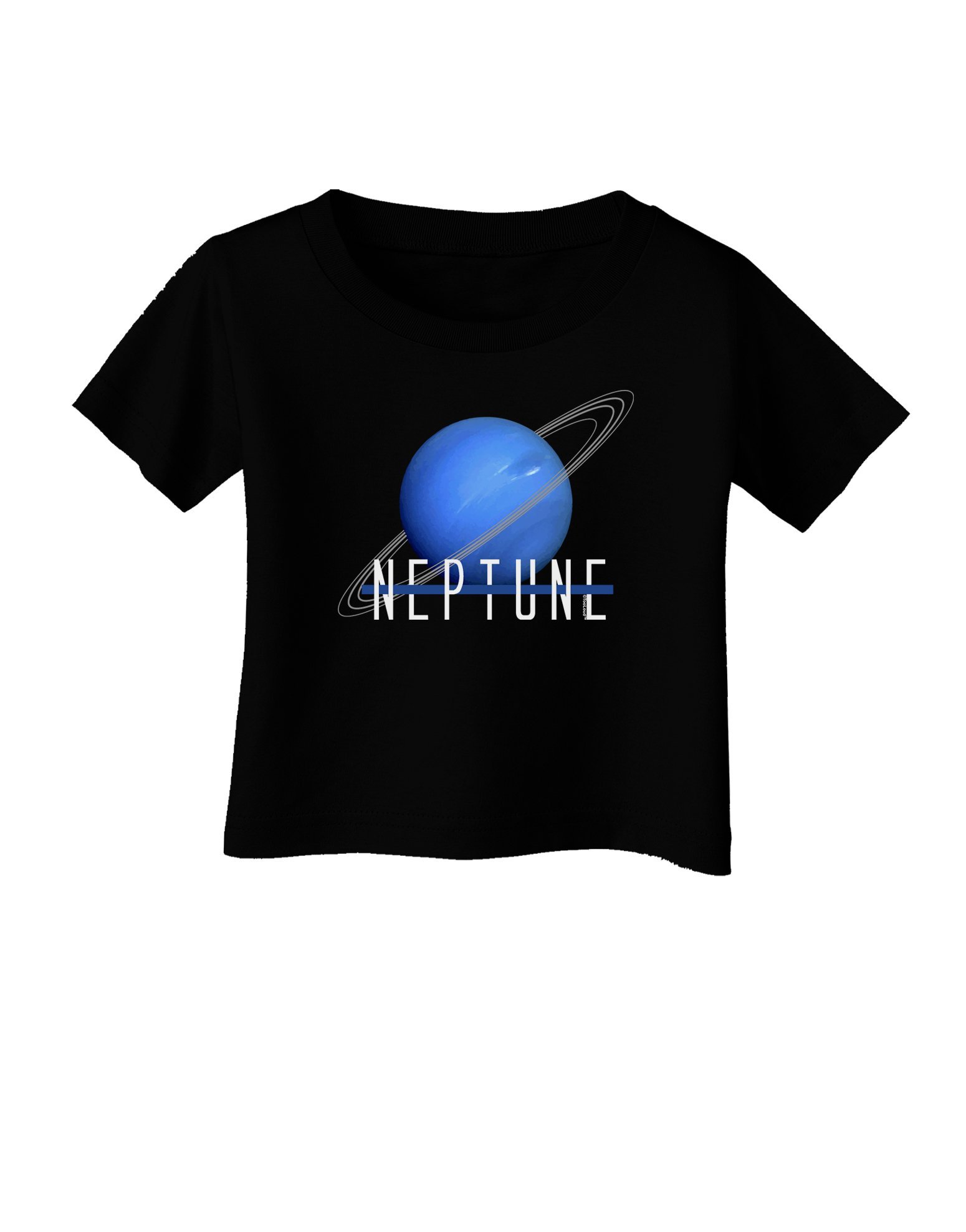 TooLoud Planet Neptune Dark Text Infant T-Shirt - Soft Cotton Baby Bodysuit for Boys & Girls - Perfect for Everyday Wear, Playdates & Photo Shoots
