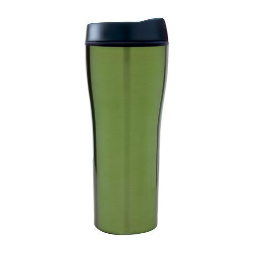 eBuyGB Insulated Stainless Steel Travel Mug - 16oz Leakproof Coffee Thermos for Hot & Cold Drinks, Green - Perfect for Commuting, Camping & Office Use