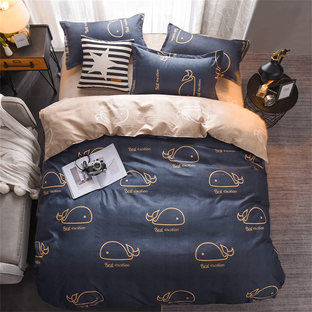 REVDRYE 4-Piece Queen Comforter Set - Reversible Bedding Set with Comforter, Sheets, Pillowcases & Shams, Black Queen Size Bed in a Bag | Perfect for Master Bedroom, Guest Room & Dorm Decor