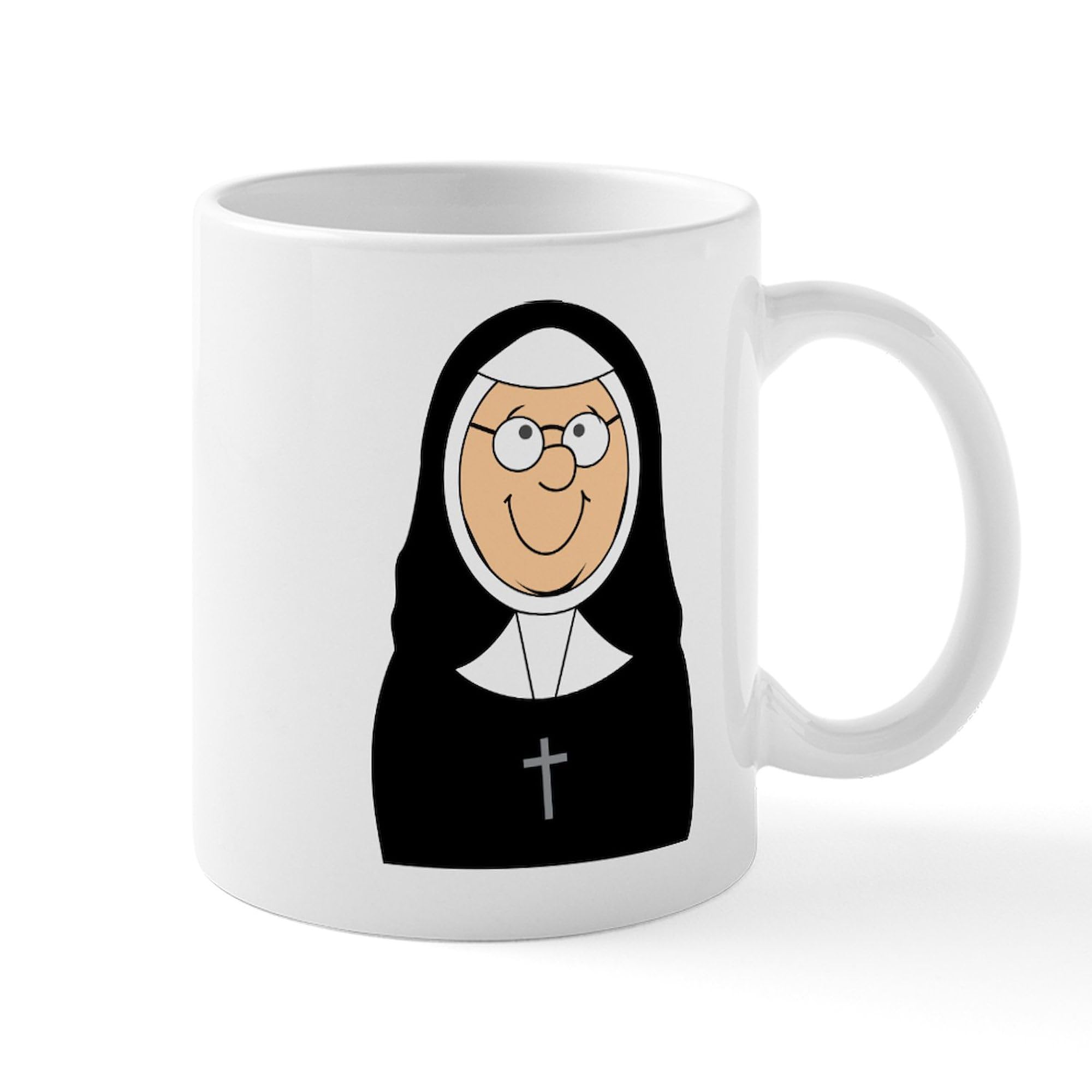 11 oz (325 ml) Ceramic Coffee Mug - Funny Nun Design - Perfect for Tea, Coffee & Hot Beverages - Great Gift for Religious Humor Lovers