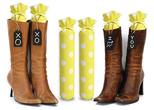 Yellow With White Polka Dots