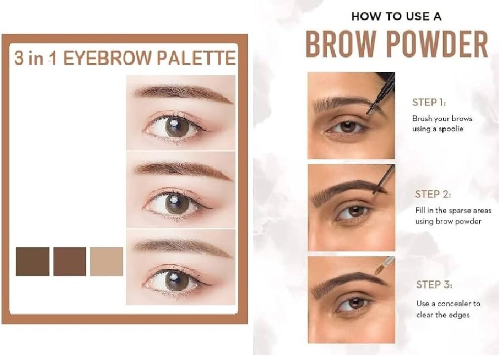 Soft & Natural Eyebrow Makeup Cake - 5g Waterproof Eyebrow Powder Palette for Women & Girls - Long Lasting Multicolor Eyebrow Kit for Daily Makeup & Special Occasions