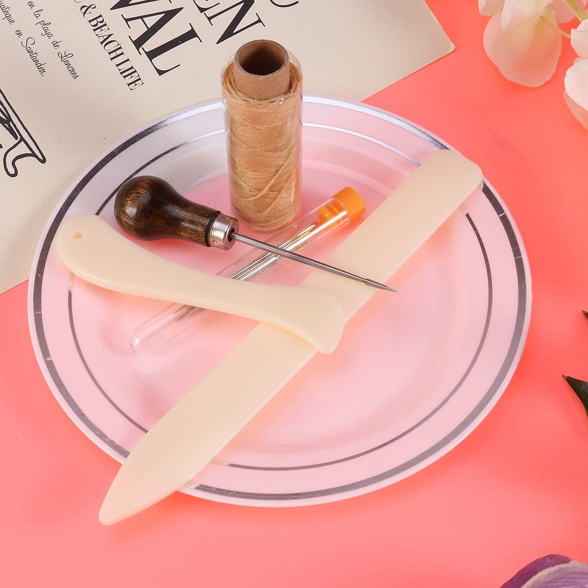 Complete Set of Sewing Supplies & Bookbinding Tools for DIY Crafts, Book Repair, and Scrapbooking Projects
