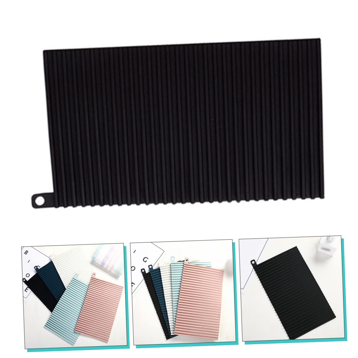 Foldable Silicone Washboard with Drainage Holes - Portable Laundry Board for Hand Washing Clothes, Socks & Delicates - Perfect for Travel, Camping & Small Spaces