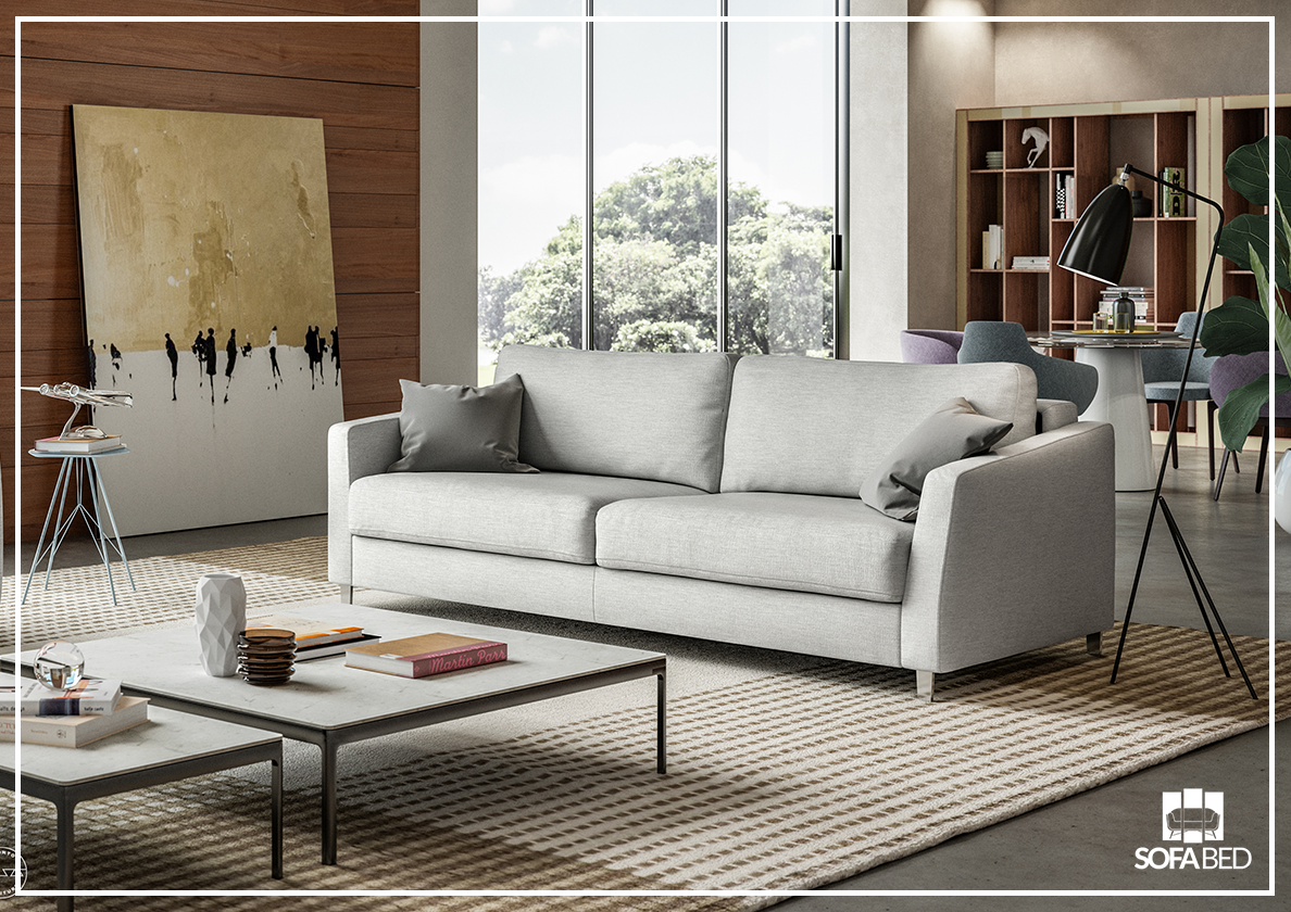 Custom Luonto Monika Fabric Sleeper Sofa - Handmade to Order | Convertible Couch Bed for Small Spaces & Guest Rooms | Perfect for Apartments, Dorms & Home Offices