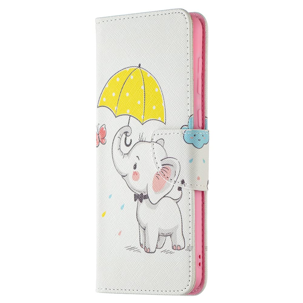 Samsung Galaxy A02 Case Flip Wallet Phone Cover with Kickstand & Card Holder - Luxury PU Leather Protective Case for Samsung A02/M02 (Elephant Design) - Perfect for Work, Travel & Everyday Use