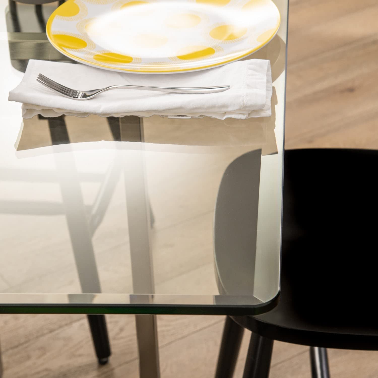Spancraft 29 Inch Square Clear Tempered Glass Table Top - 3/8 Inch Thick with Flat Polish Edge - Perfect for Dining Tables, Coffee Tables, and Home Decor