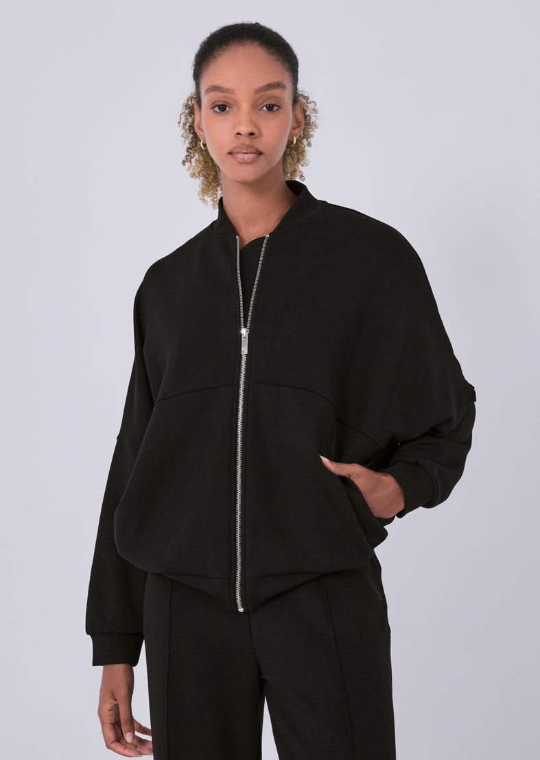 Premium All Around Lounge Jacket for Women & Men - Soft Comfortable Relaxation Wear - Perfect for Home, Travel & Casual Outings - Black