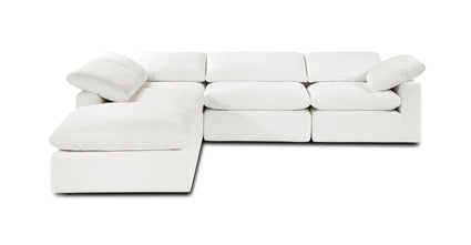 5-Seat Aspen Modular Chaise Sectional Sofa - Modern L-Shaped Living Room Couch with Reversible Chaise for Home, Apartment & Office Lounge