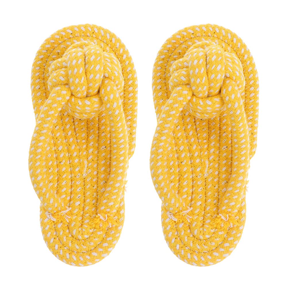Balacoo 2 Pack Durable Dog Chew Toys - Bite Resistant Slipper Shaped Molar Chew Toys with Cotton Rope for Aggressive Chewers - Perfect for Teething Puppies & Stress Relief for Dogs