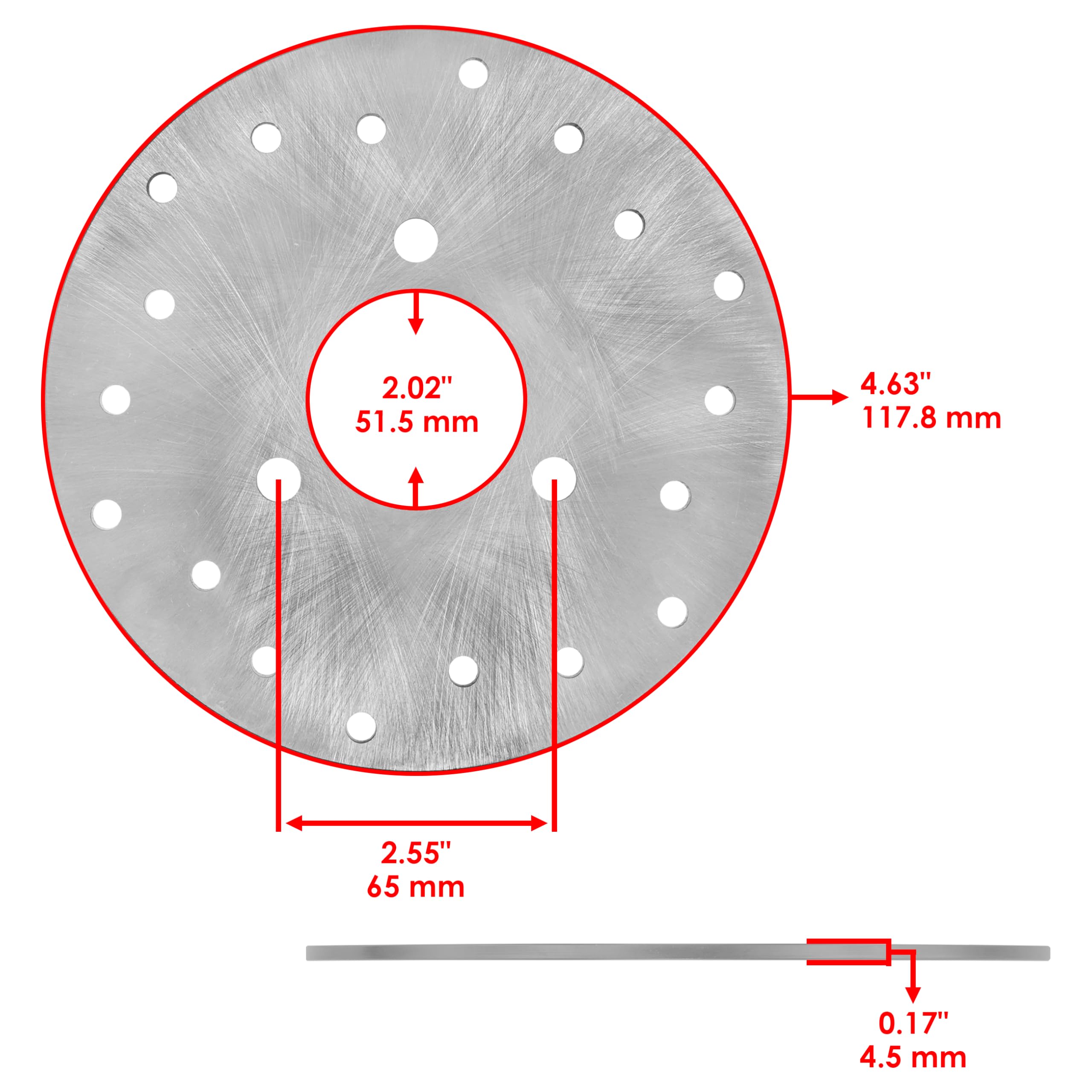 Caltric Rear Brake Disc Rotor Replacement for Polaris 5243678 - High Performance Braking System for ATV, UTV & Off-Road Vehicles - Perfect for Trail Riding, Mudding & Off-Road Adventures