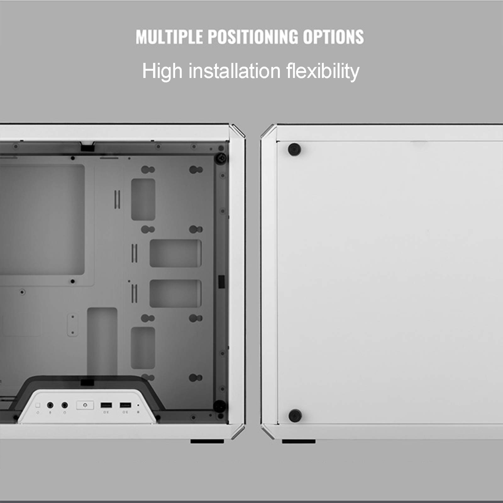 High-Performance PC Gaming Case with USB 3.0 Ports, Tempered Glass Side Panel & Advanced Cable Management | Be Quiet! Water-Cooling Ready | Integrated RGB Lighting | Perfect for Gaming Rigs & Streaming Setups