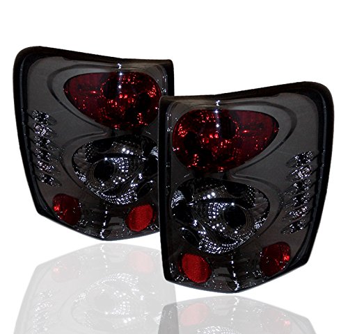 Smoked Tail Brake Lights Rear Lamps for 1999-2004 Jeep Grand Cherokee - Waterproof LED Tail Lights for Off-Roading & Night Driving Safety