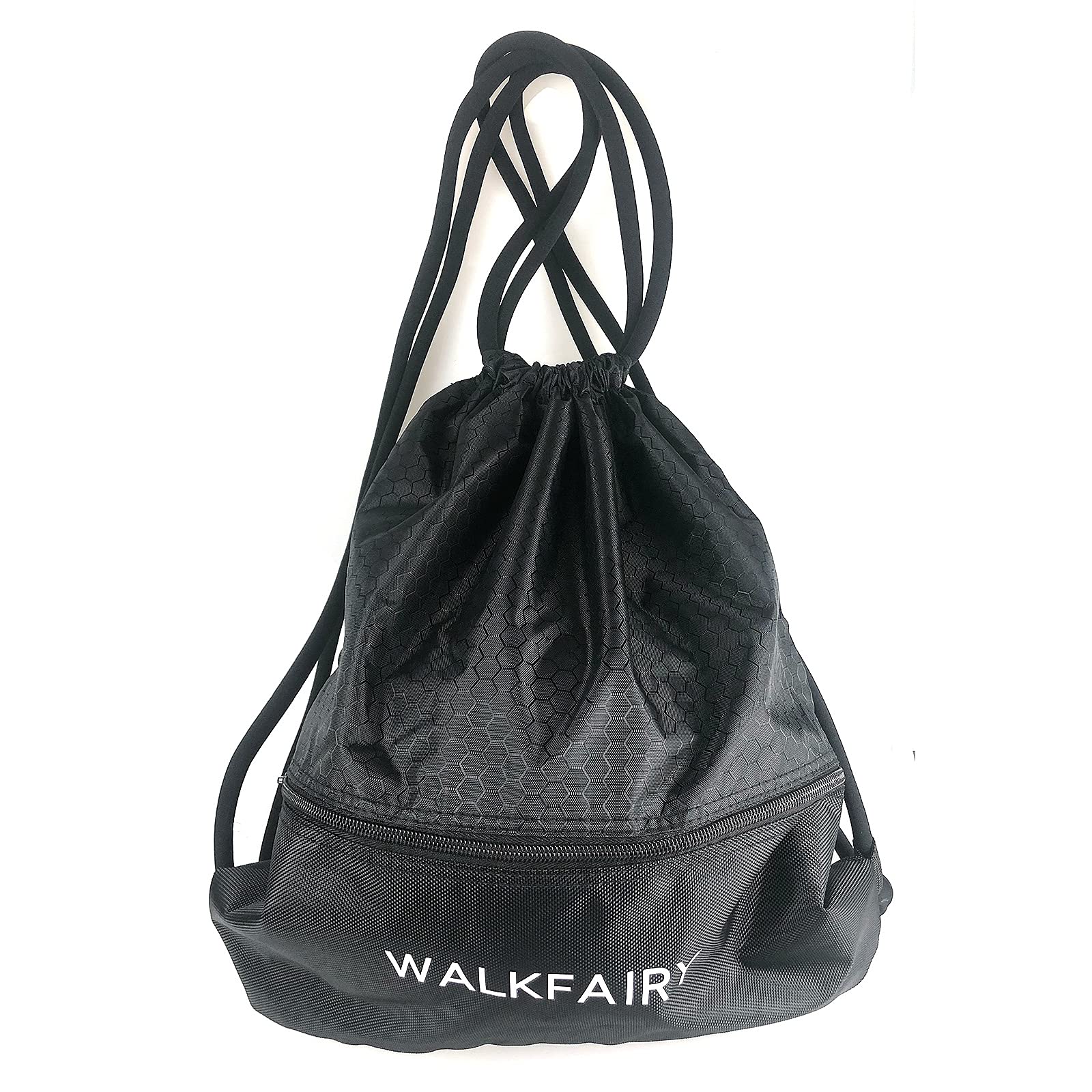 Lightweight Drawstring Backpack for Gym, Hiking & Workout - Black
