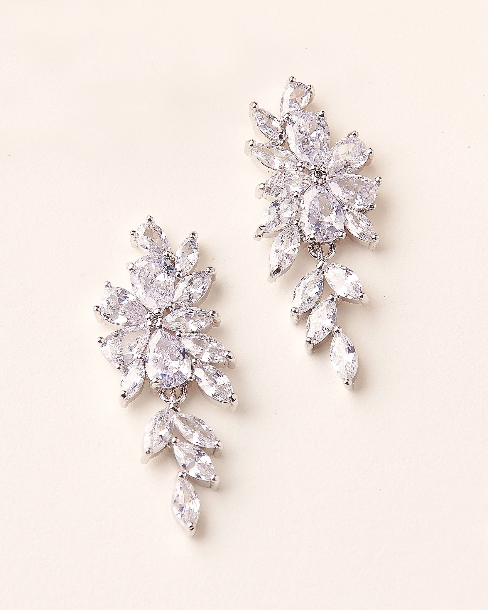 Vivian CZ Crystal Dangle Earrings for Women - Elegant Drop Earrings for Party, Wedding & Evening Wear