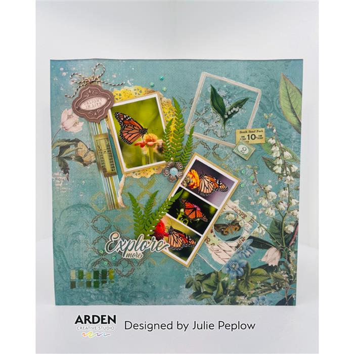 Arden Creative Studio Hidden Creek 12x12 Inch Scrapbook Paper Pad - Premium Acid-Free Cardstock for DIY Crafts, Scrapbooking, and Card Making