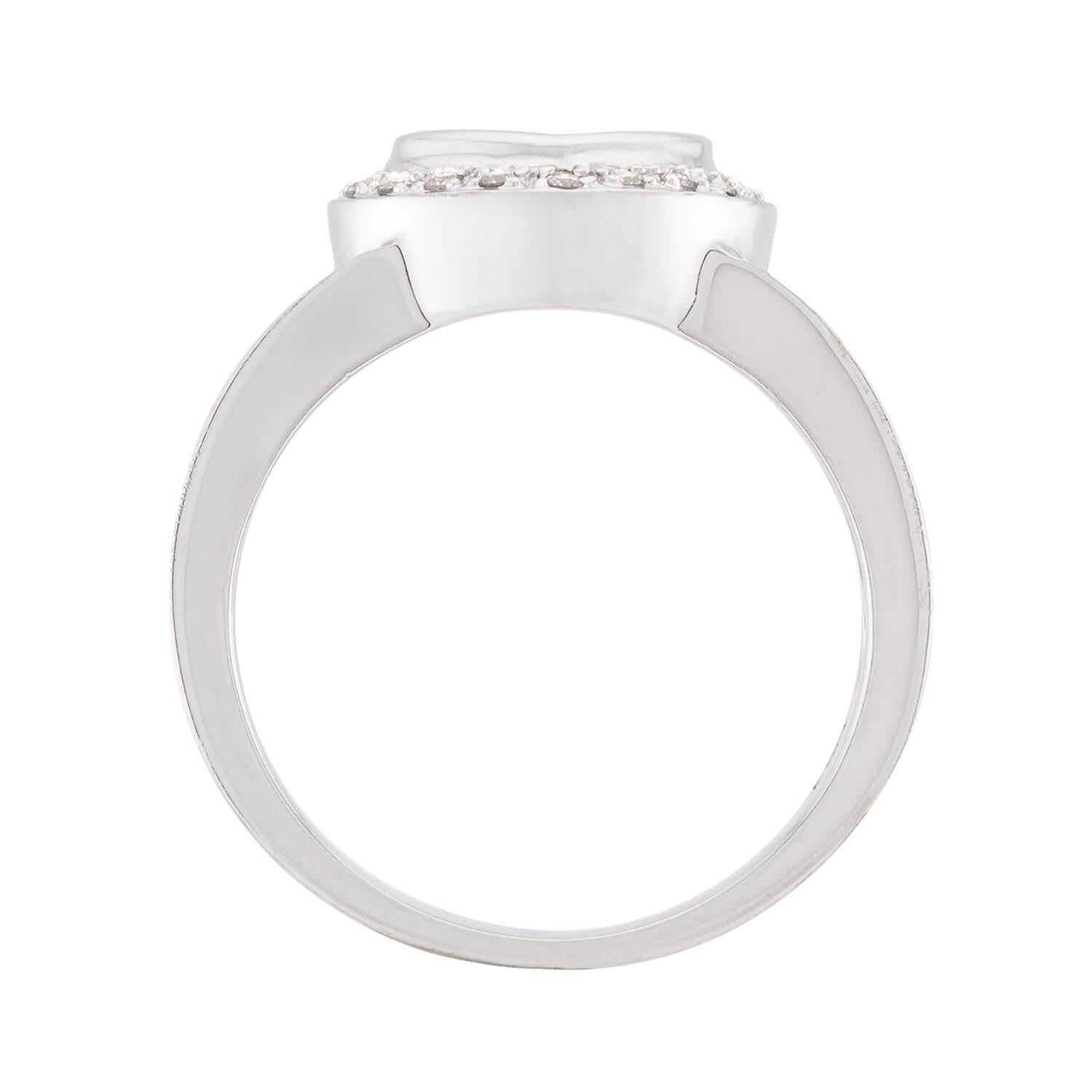 14K Gold Happy Diamond Heart Ring for Women - Elegant Valentine's Day Gift, Anniversary Jewelry, Romantic Proposal Present - Perfect for Weddings, Date Nights & Special Occasions