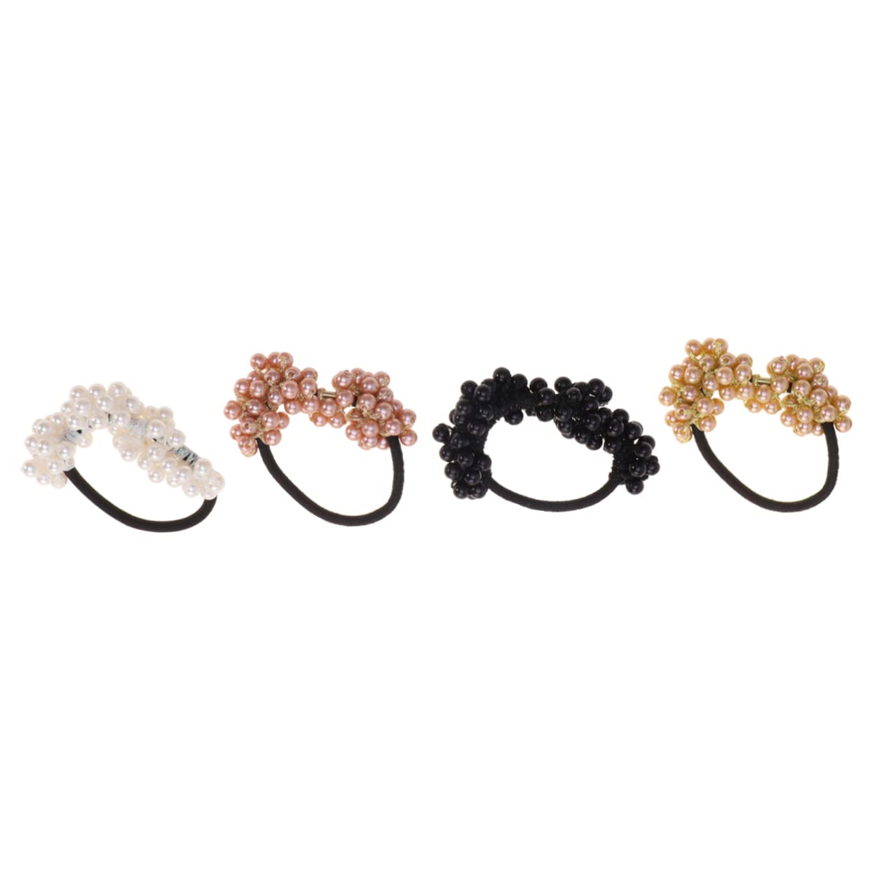 Minkissy 8-Piece Girls Pearl Hair Accessories Set - Pearl Hair Rings, Scrunchies, Headbands & Hair Ties for School, Parties & Everyday Fashion