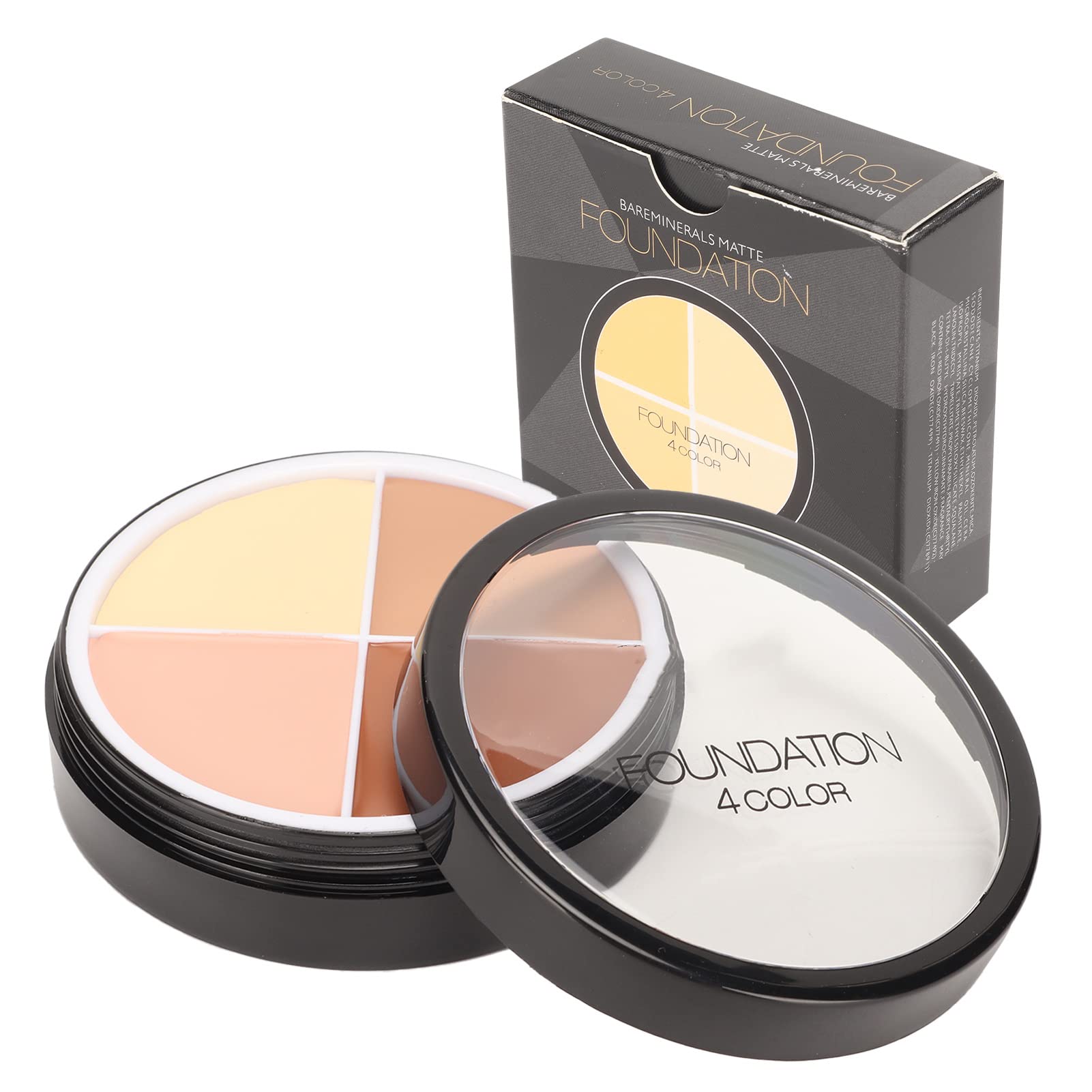 4 Color Waterproof Concealer Palette for Face - Full Coverage Makeup for Dark Circles, Blemishes & Acne - Perfect for Daily Use, Photo Shoots & Special Events