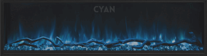 Modern Flames Landscape Pro Slim Linear Electric Fireplace - Ultra-Thin Wall Mounted Fireplace Heater for Living Room, Bedroom & Office - Realistic LED Flame Effect with Remote Control