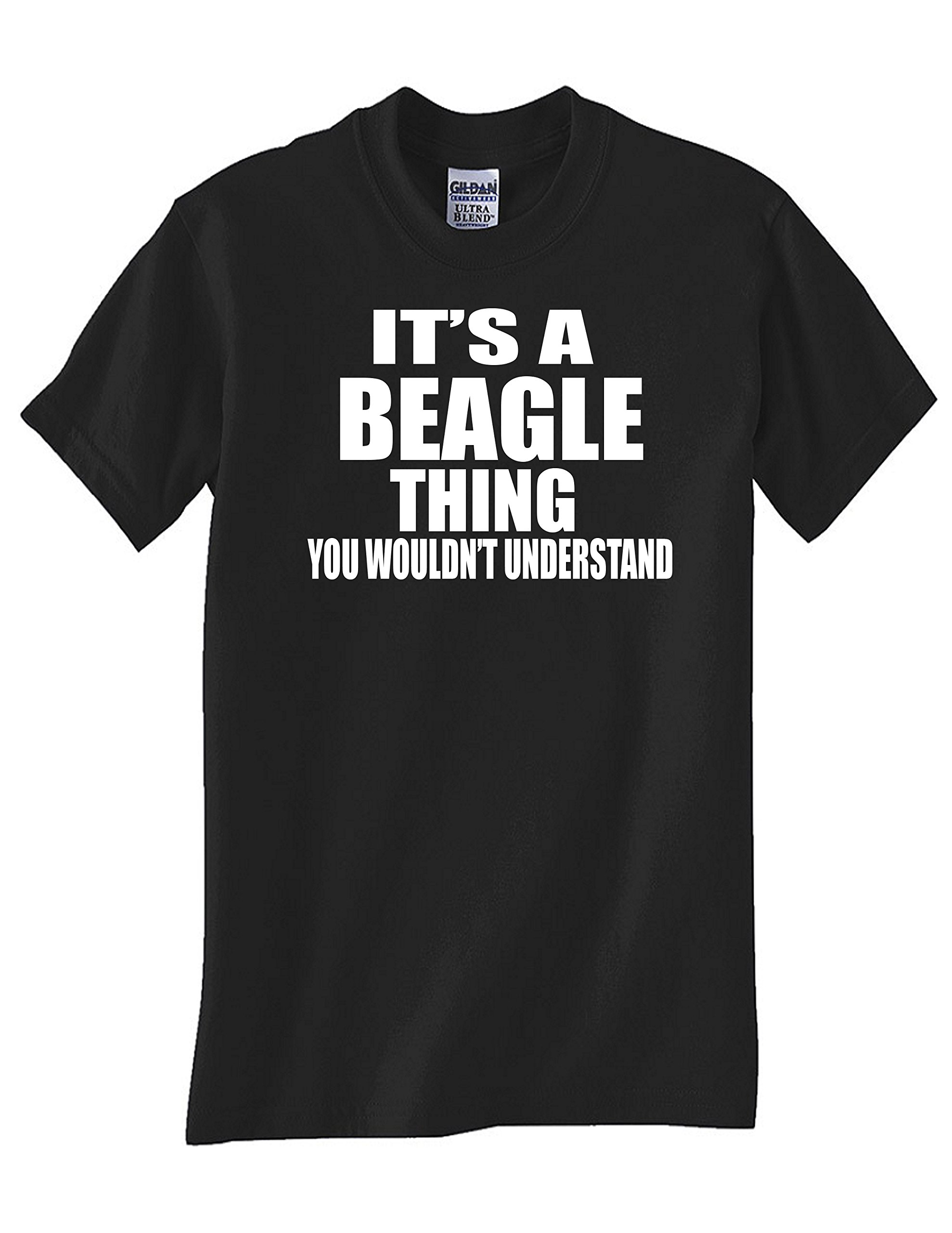 STUFF WITH ATTITUDE Beagle Graphic Black T-Shirt for Men & Women - Casual Cotton Tee for Dog Lovers, Pet Owners & Animal Enthusiasts