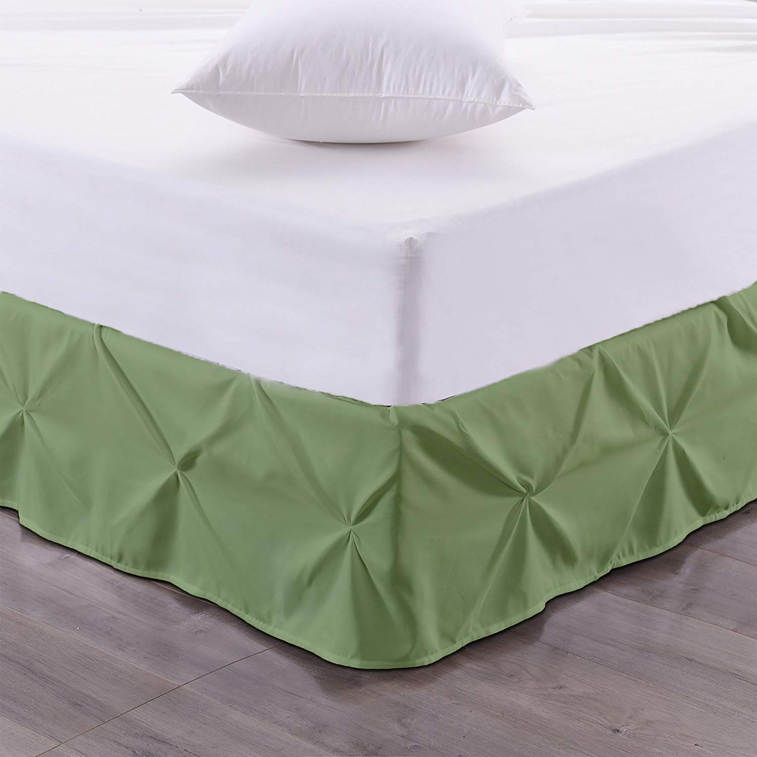 Premium 100% Egyptian Cotton 800 Thread Count Pinch Pleated Bed Skirt - Queen Size, 8