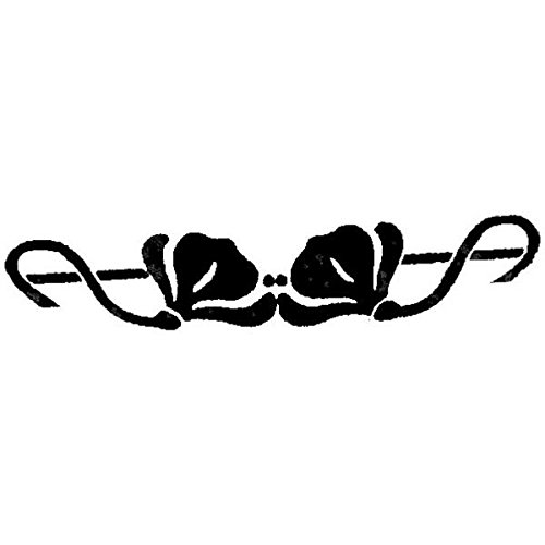 Double Flower Border Art Rubber Stamp for Scrapbooking, Card Making, and DIY Crafts - Perfect for Wedding Invitations, Greeting Cards, and Stationery Designs