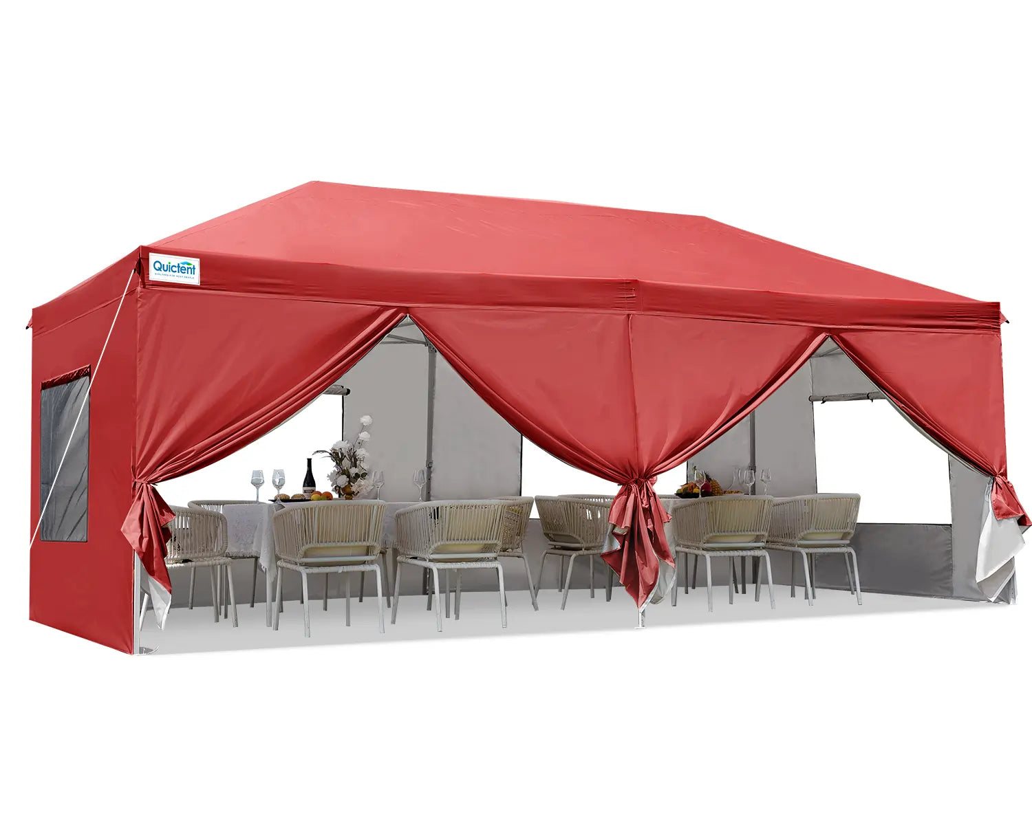 Quictent 10x10 Pop Up Canopy Tent with Sidewalls - Portable Privacy Shelter for Camping, Beach, Picnics & Outdoor Events