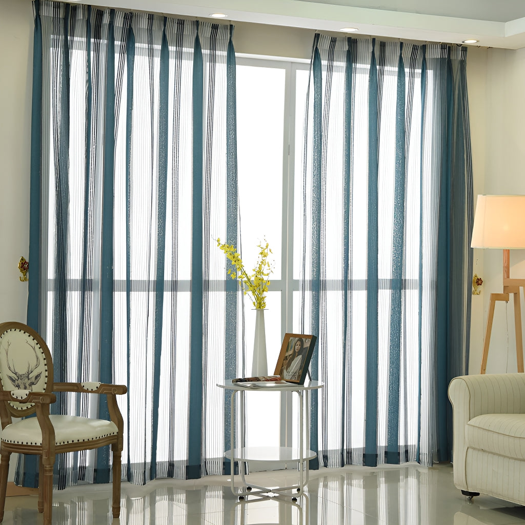 Anette Chenille Sheer Grommet Custom Curtains - Light Filtering Window Drapes for Living Room, Bedroom & Nursery - Elegant Home Decor with Easy Installation