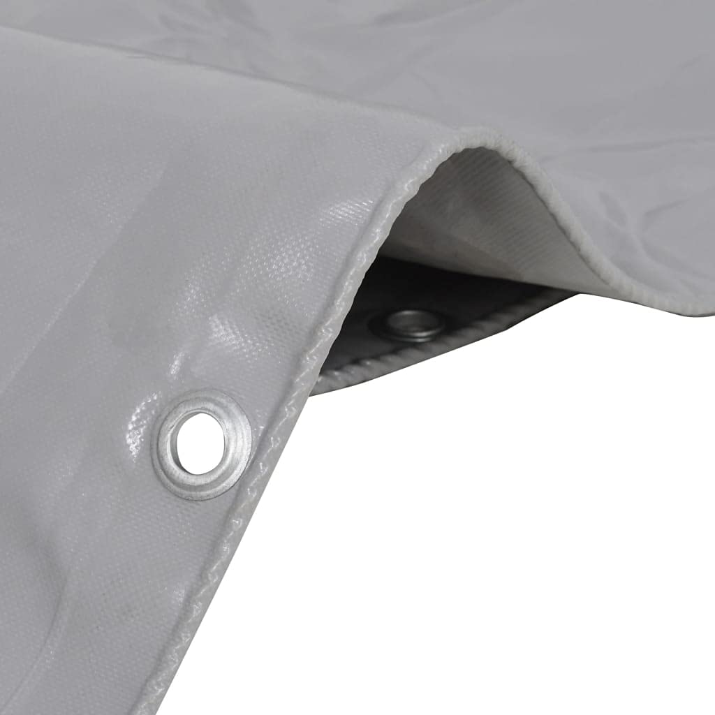 Heavy Duty Waterproof Poly Tarpaulin with Grommets - UV Resistant Reinforced Edges Tarp Cover for Truck, Boat, Pool, Tent & Construction - Durable Gray Tarp 157.5