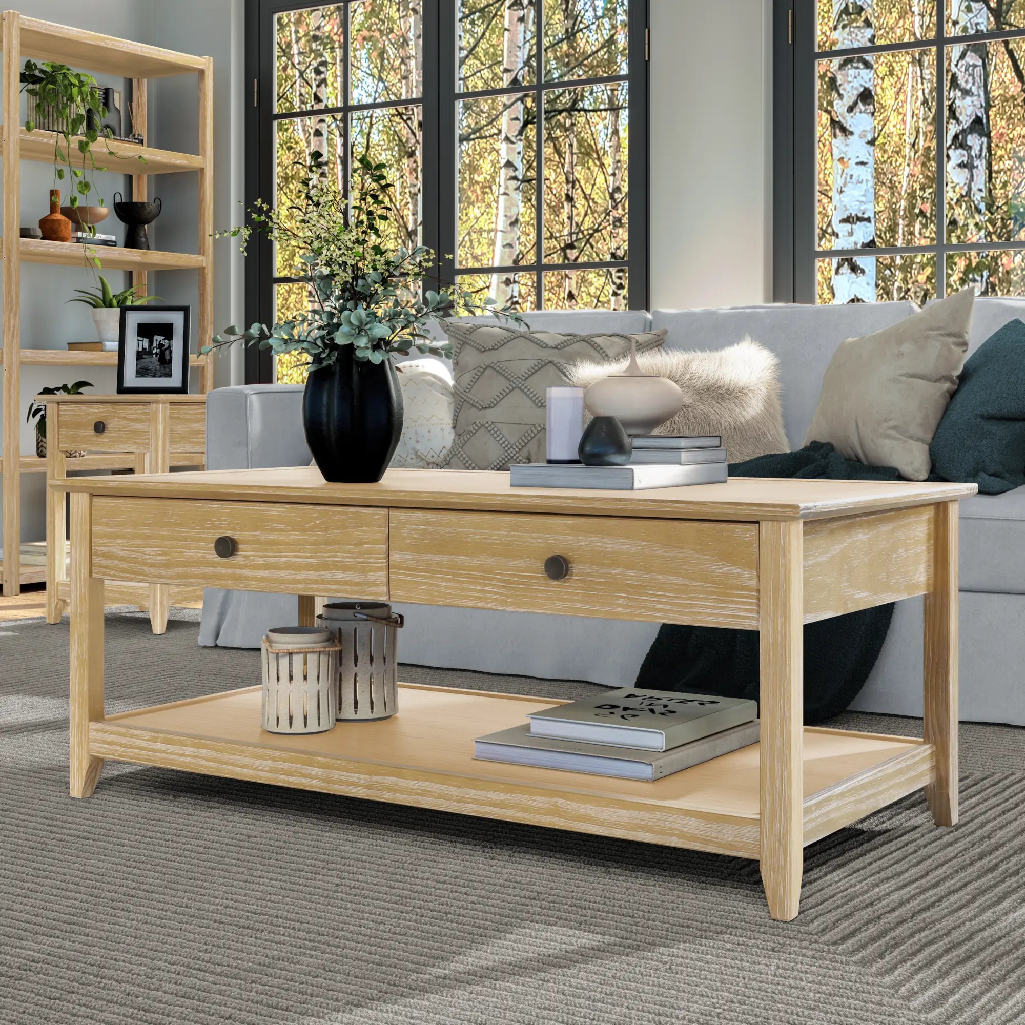 Modern Greenport Coffee Table - Stylish Living Room Furniture for Home Decor, Perfect for Small Spaces & Apartments