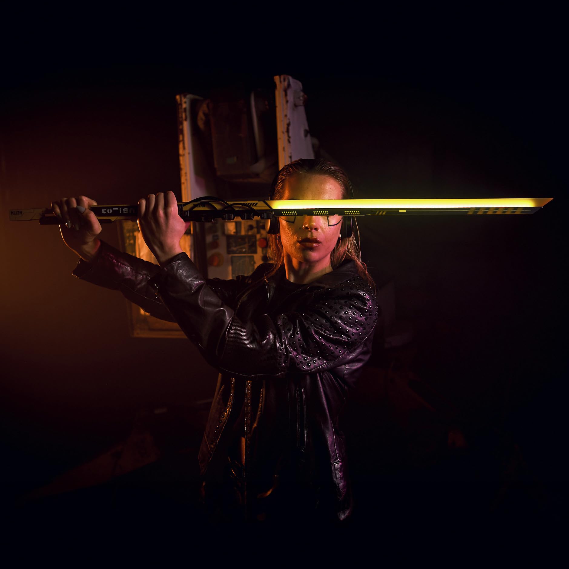 Kose LED Katana Sword - Cyberpunk 2077 Replica, Glowing Blue Blade for Cosplay, Halloween Costume, Anime Conventions & Collector's Display - Perfect Gift for Gamers & Anime Fans