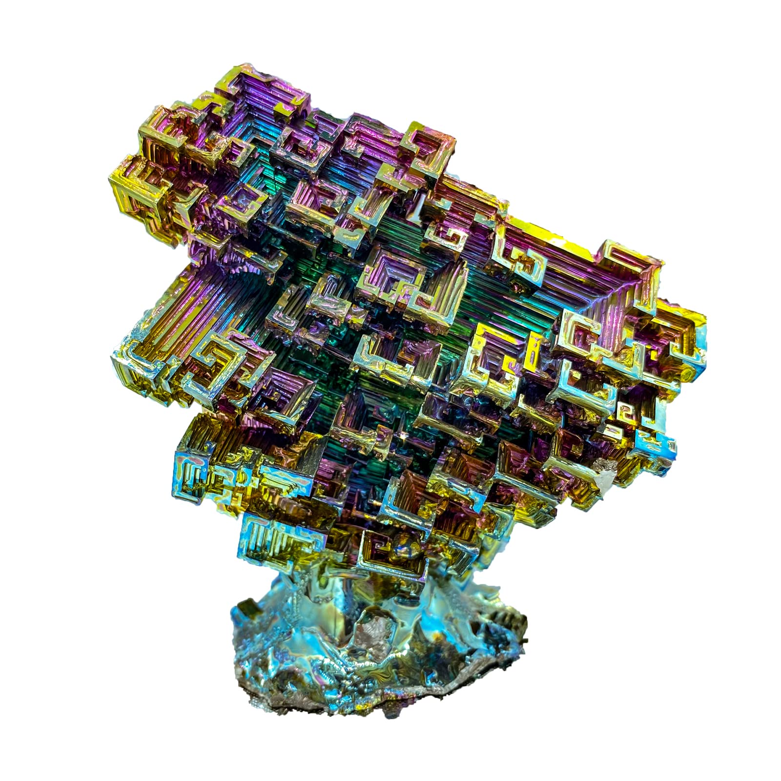 Natural Rainbow Bismuth Ore - Stunning Metal Crystal Specimen for Mineral Collectors & Unique Home Decor | Perfect Crystal Gift for Science Enthusiasts & Spiritual Healing