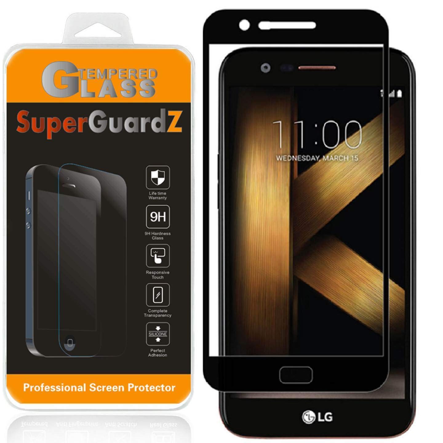 SuperGuardZ Tempered Glass Screen Protector for LG K20 Plus - Full Coverage, Edge-to-Edge, Anti-Scratch Protection with Lifetime Replacement + Free LED Stylus Pen - Perfect for Work, Gaming, and Everyday Smartphone Use