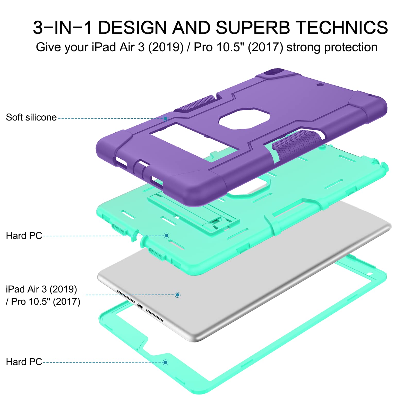 Heavy Duty Shockproof iPad Air 3 (2019) & iPad Pro 10.5