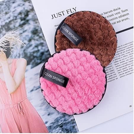 Microfiber Reusable Makeup Remover Sponge Pads - Gentle Deep Cleansing for Mascara & Eye Shadow - Eco-Friendly Facial Cleansing Wipes (Pack of 1) - Perfect for Travel, Daily Makeup Removal & Skincare Routine