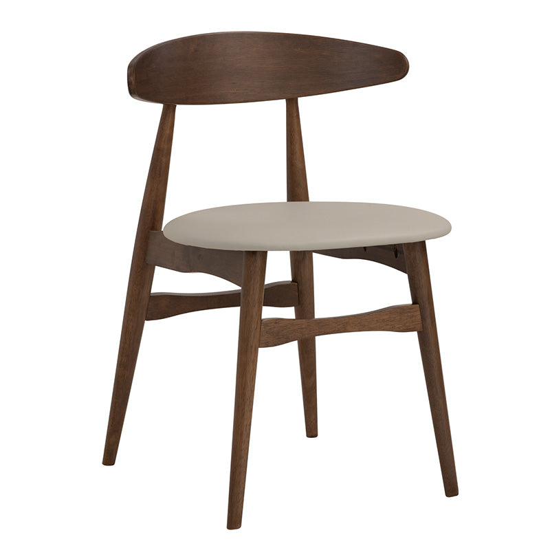 TELYN Modern Dining Chair Set - Cocoa & Cream Upholstered Kitchen Chairs for Home & Restaurant Use - Comfortable Seating for Dining Room, Breakfast Nook & Cafe