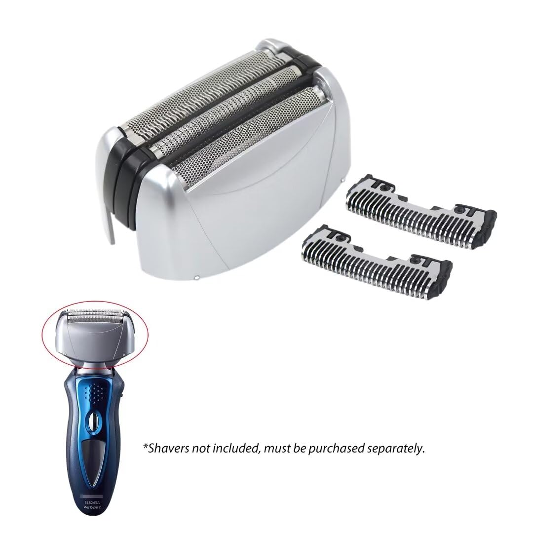 Panasonic ES-LA63AA Wet/Dry 4-Blade Electric Shaver with Replacement WES9020PC Outer Foil & Inner Blades - Compatible with ES8243AA - Perfect for Travel, Gym & Daily Shaving