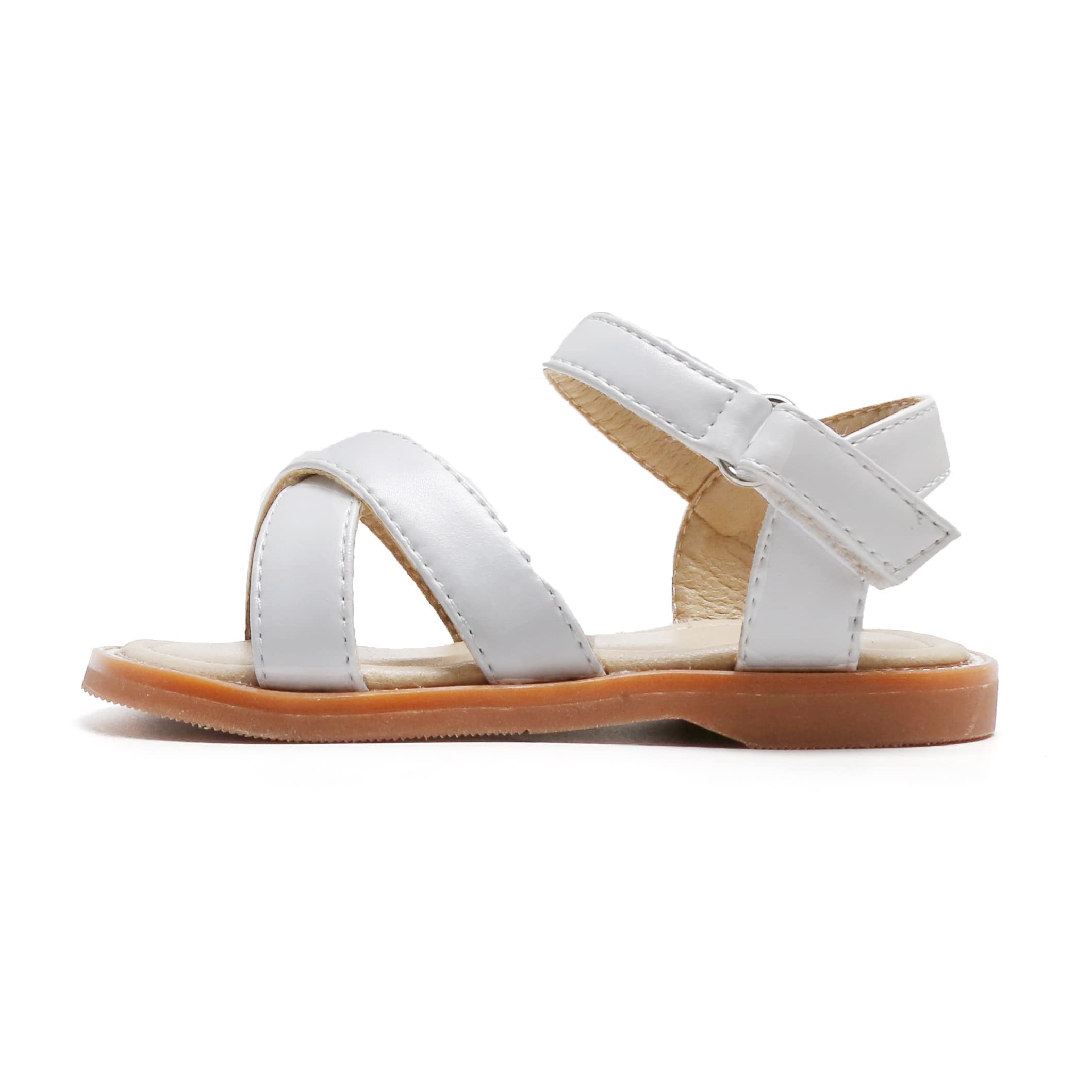 Otter MOMO Girls Sandals - Cute Open Toe Princess Flat Sandals with Ruffles for Summer | Perfect for Beach, Pool, and Casual Outings