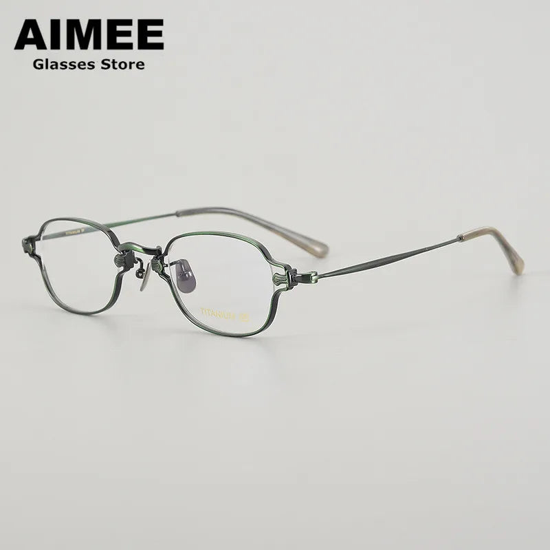 Aimee Unisex Full Rim Square Oval Titanium Eyeglasses 13186 - Lightweight & Durable Frame for Men & Women - Perfect for Reading, Work & Everyday Use
