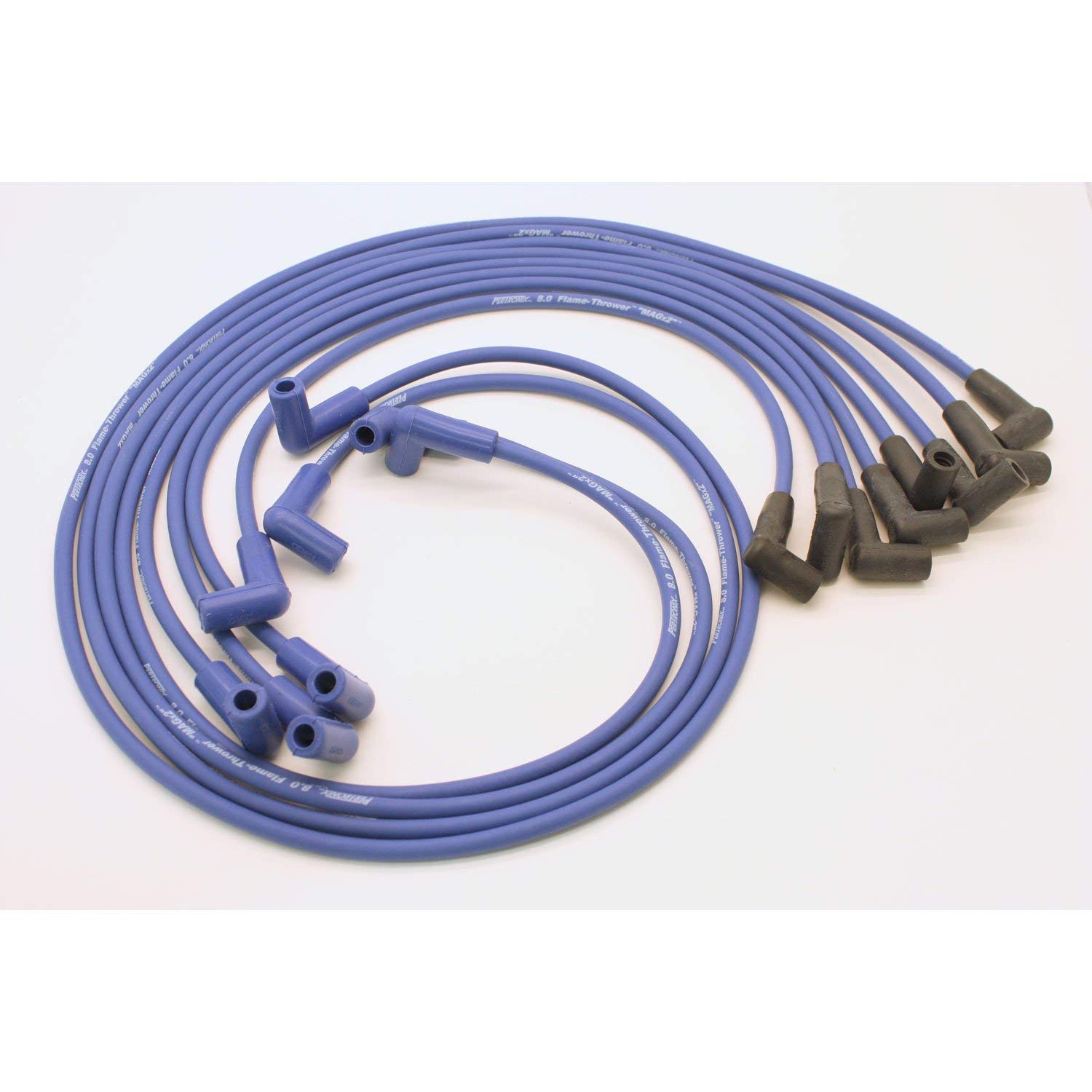 Pertronix 808314 Flame-Thrower Blue 8mm Spark Plug Wires for 8 Cylinder Engines - High Performance Ignition Upgrade for Muscle Cars & Hot Rods