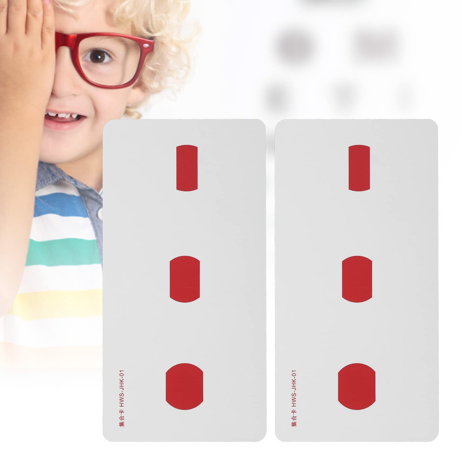 2pcs Strabismus Correction Cards for Adults & Kids - Amblyopia Training Cards for Lazy Eye Therapy - Improve Vision & Eye Coordination (Perfect for Home & Clinic Use)