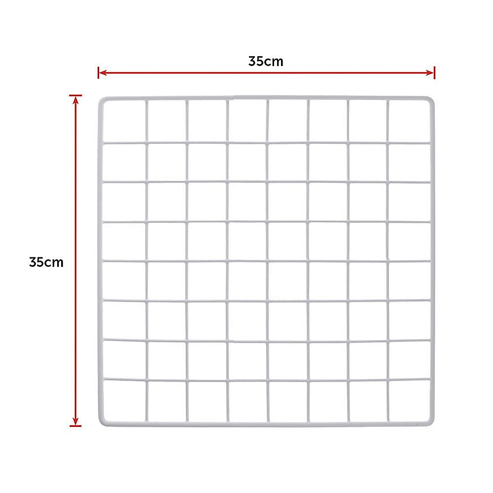12 Cube Wire Grid Organizer Bookcase - White Storage Cabinet for Wardrobe, Closet & Home Organization | Perfect for Bedroom, Office & Living Room Storage Solutions