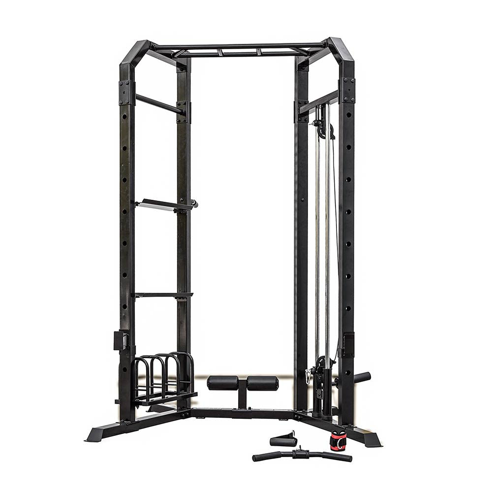 Marcy SM-3551 Power Cage System - Heavy Duty Home Gym Equipment for Strength Training & Weightlifting - Perfect for Home Workouts & Fitness Enthusiasts