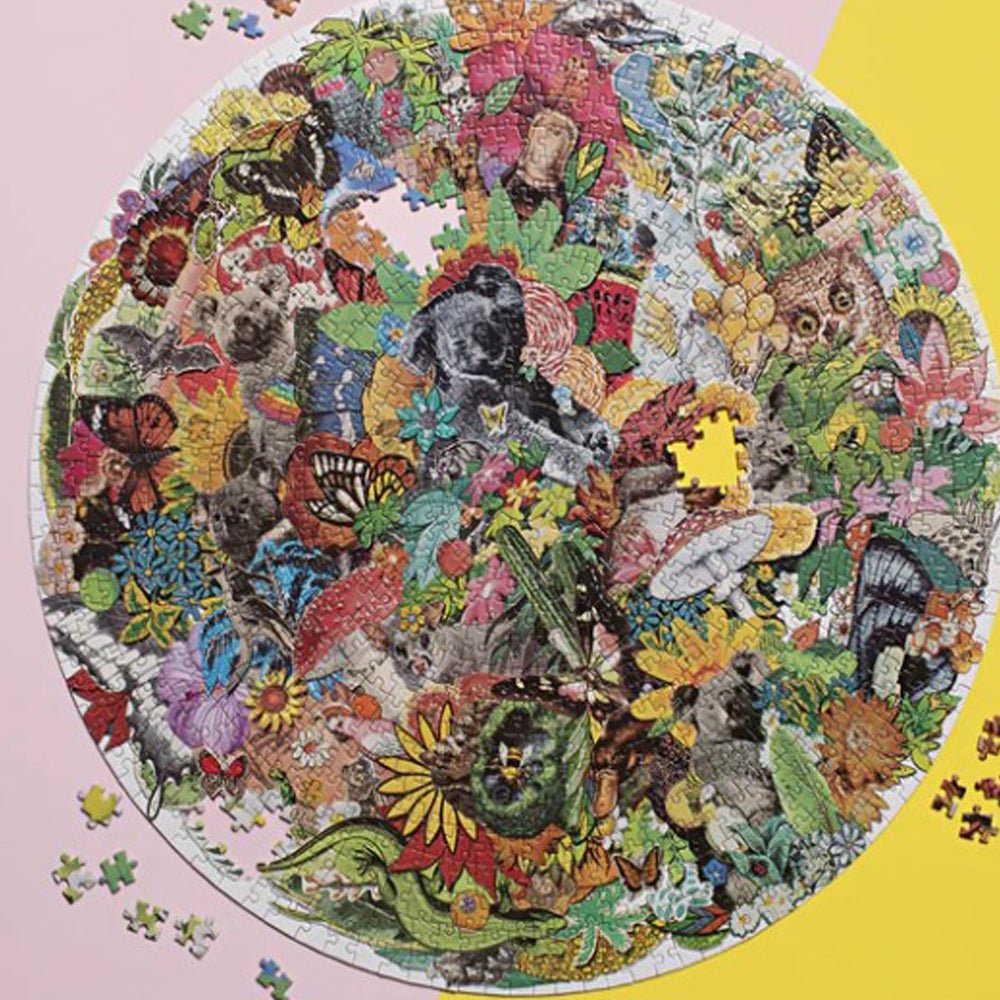 1000-Piece Round Jigsaw Puzzle - All Around Oz - Fun Family Activity & Home Decor for Puzzle Lovers - Perfect for Game Nights, Stress Relief & Wall Art
