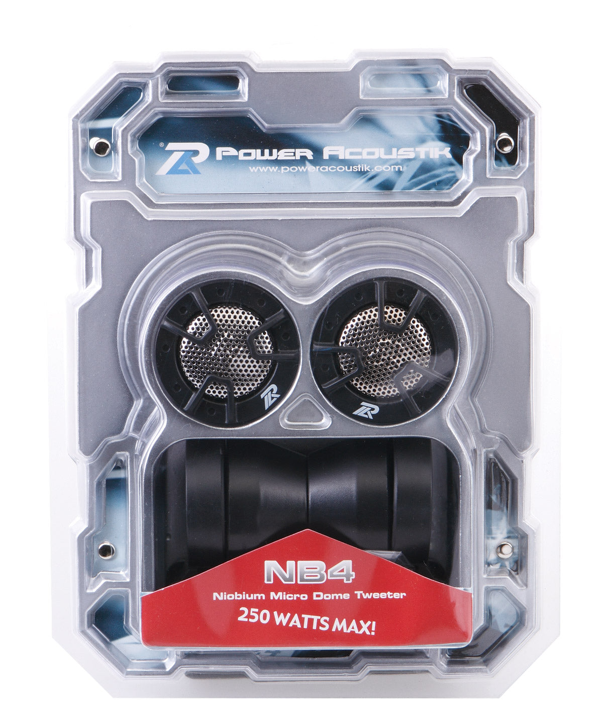 Power Acoustik NB 4 1 Inch 4 Ohm 250 Watts RMS Car Tweeter - High Performance Audio for Clear Sound in Vehicles, Perfect for Car Audio Systems and Music Enthusiasts