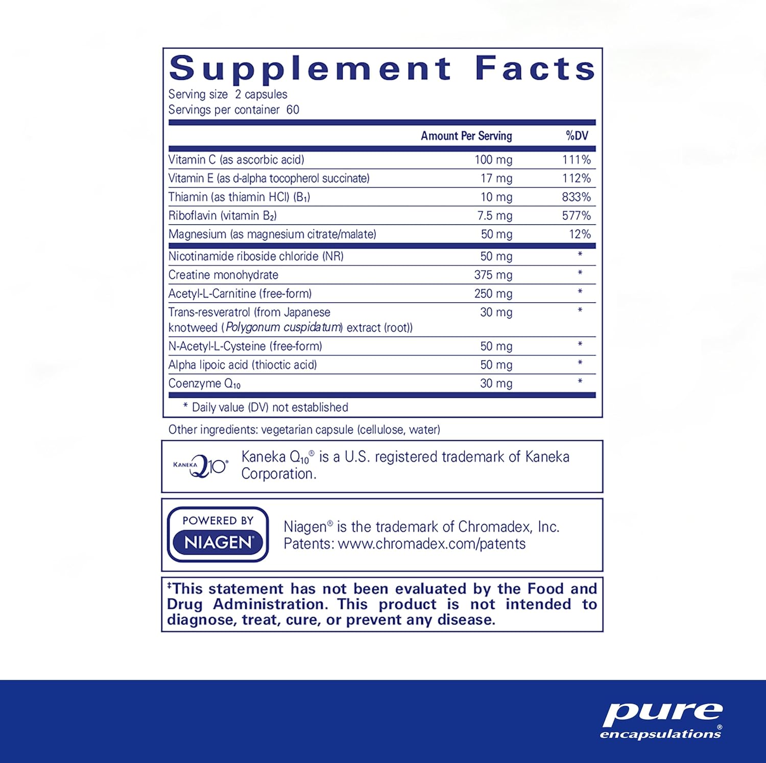 Pure Encapsulations Mitochondria ATP Supplement - Support Cellular Energy & Metabolism - Boost Vitality for Active Lifestyles & Workout Recovery